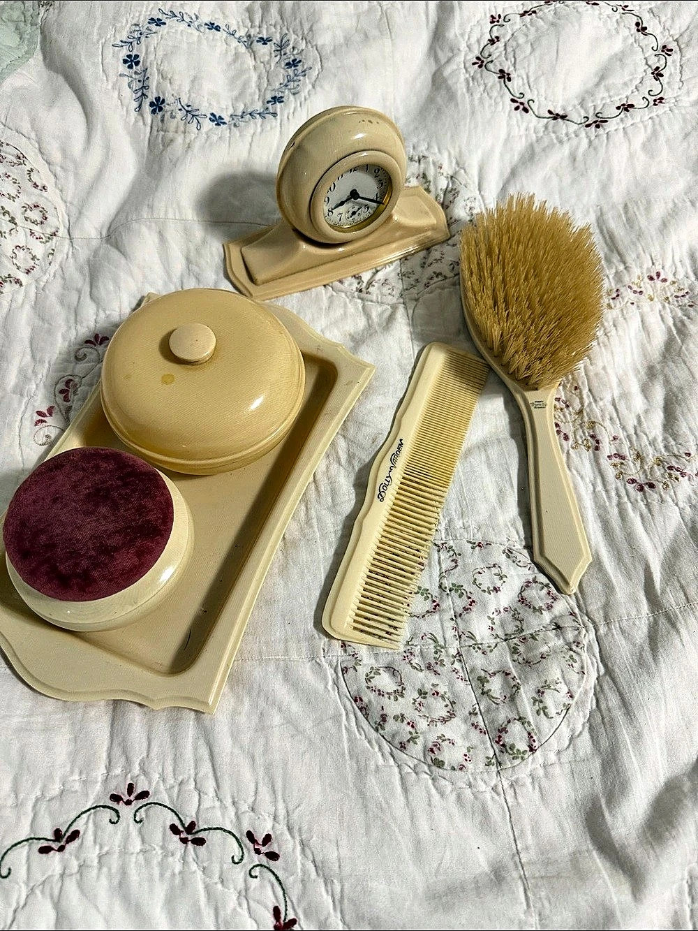 1950’s Sally Groom DuBarry vanity set Vintage Cream Vanity Set
